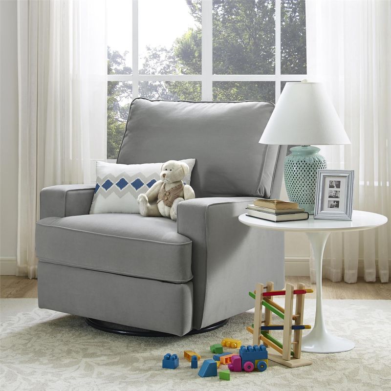 Avenue Greene Holly Swivel Glider Recliner Chair - Grey