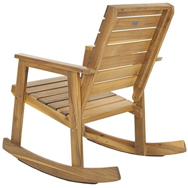 Safavieh Outdoor Collection Alexei Natural Brown Rocking Chair