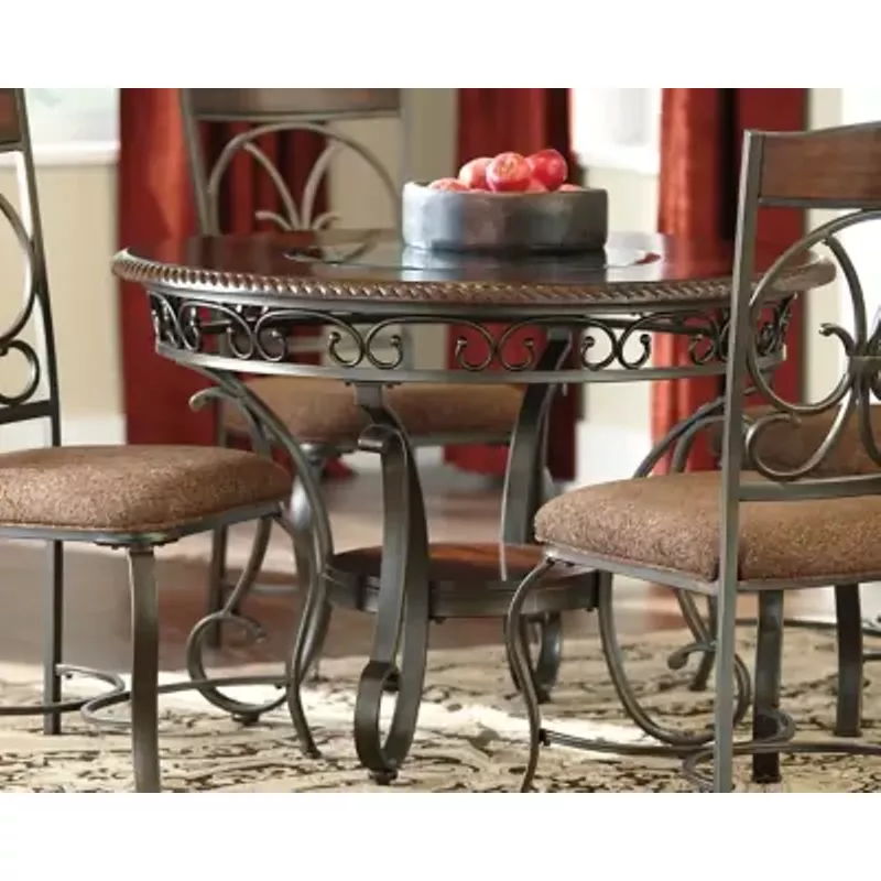 Brown Glambrey Round Dining Room Table