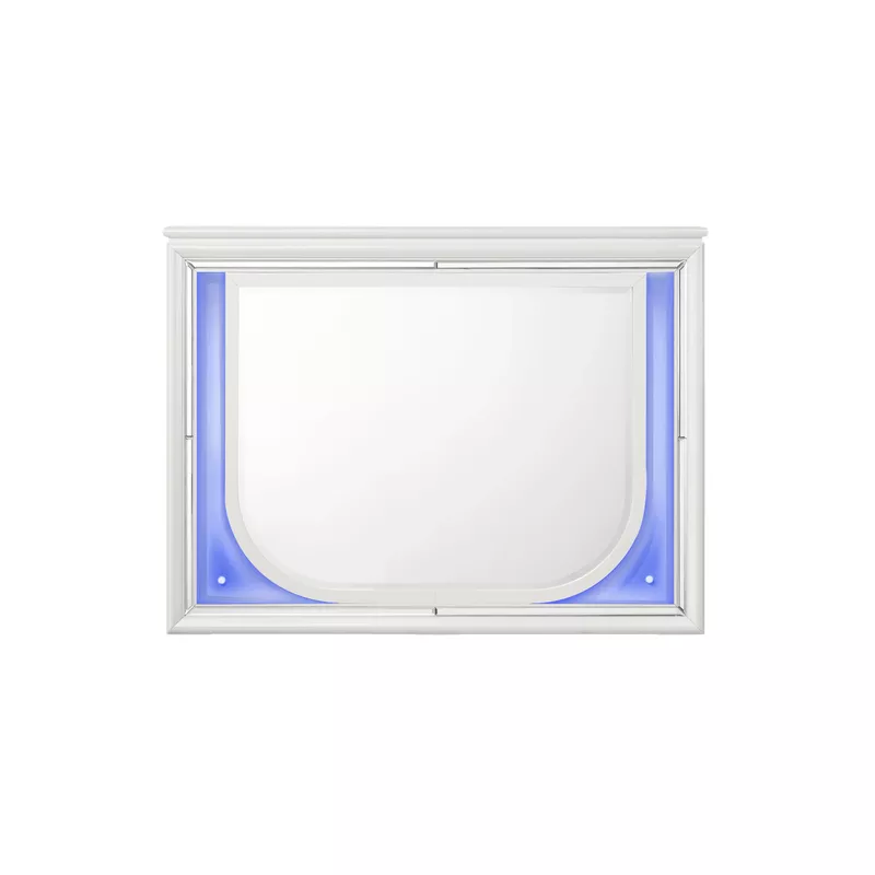 ACME Tarian Mirror w/LED, Pearl White Finish
