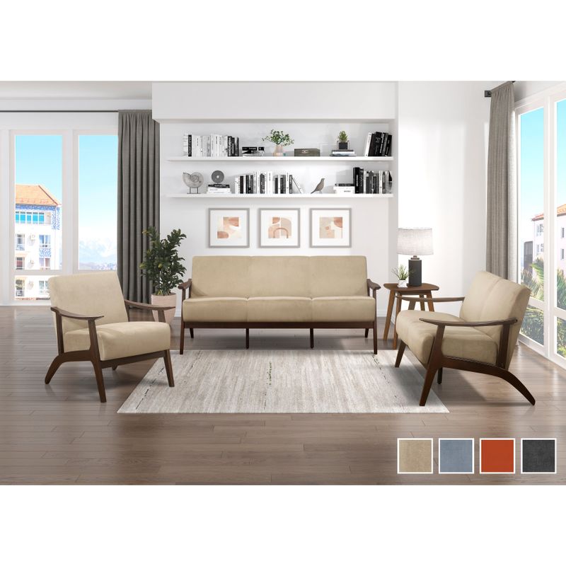 Parlier 3-Piece Living Room Sofa Set - Blue Grey