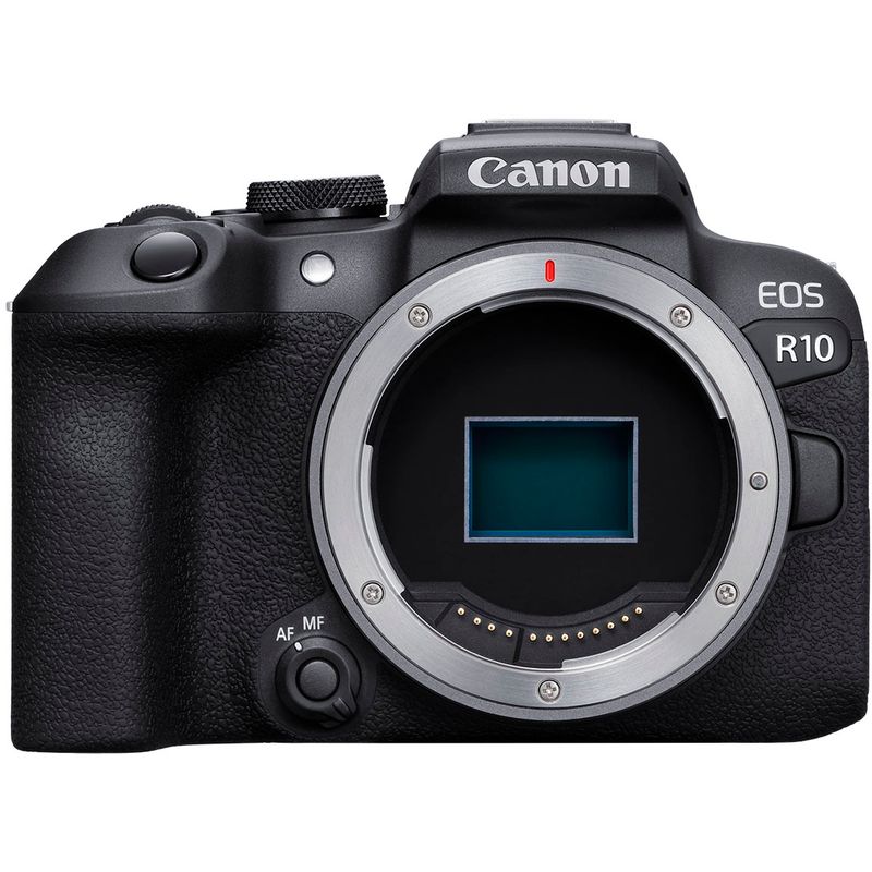 Front Zoom. Canon - EOS R10 Mirrorless Camera (Body Only) - Black
