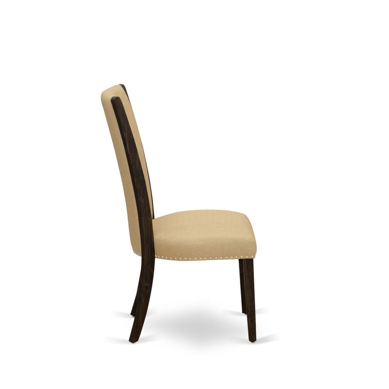 Rent to own Kitchen Table Set Pedestal Table and Brown Modern Parson