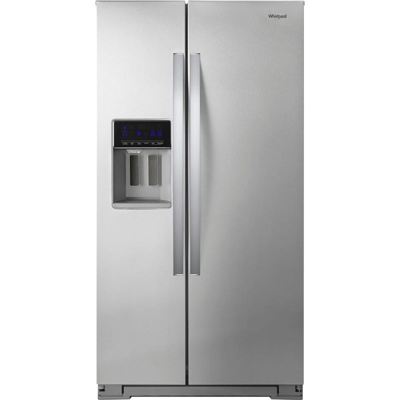 Front Zoom. Whirlpool - 20.6 Cu. Ft. Side-by-Side Counter-Depth Refrigerator - Stainless steel