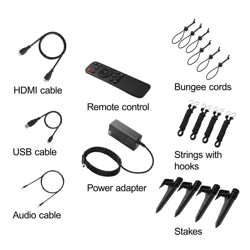 Rent to own Insignia™ Complete Outdoor Projector Kit with 91” Folding