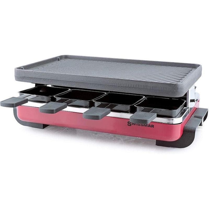 Swissmar KF-77046 Classic Raclette w/Reversible Cast Iron Grill Plate - Red