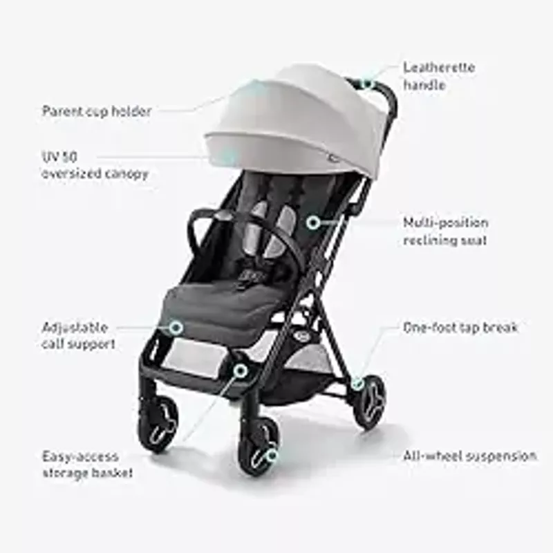 Graco Ready2Jet Travel System - Compact Travel Stroller with Automatic Fold and SnugRide Infant Car Seat