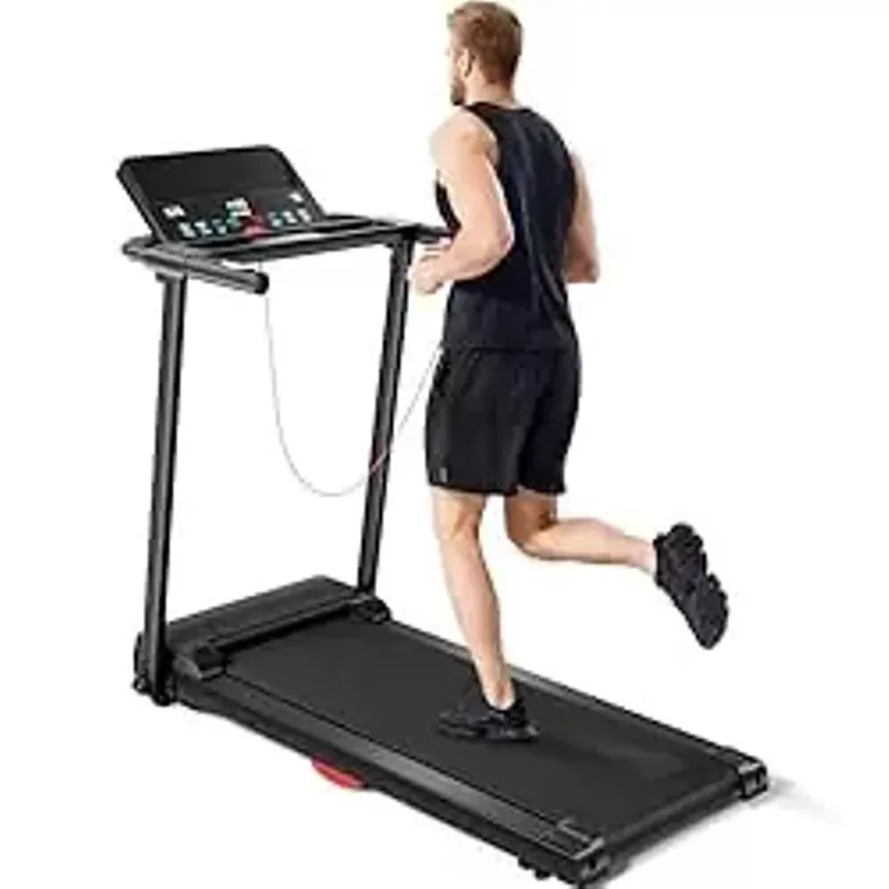 UMAY Foldable Treadmills for Home, Quiet Folding Treadmill with Silicone Shock Absorption, Heart Rate Monitor