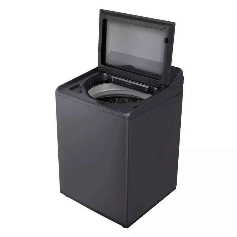 LG - 5.5 Cu. Ft. High Efficiency Smart Top Load Washer with EasyUnload - Matte Black