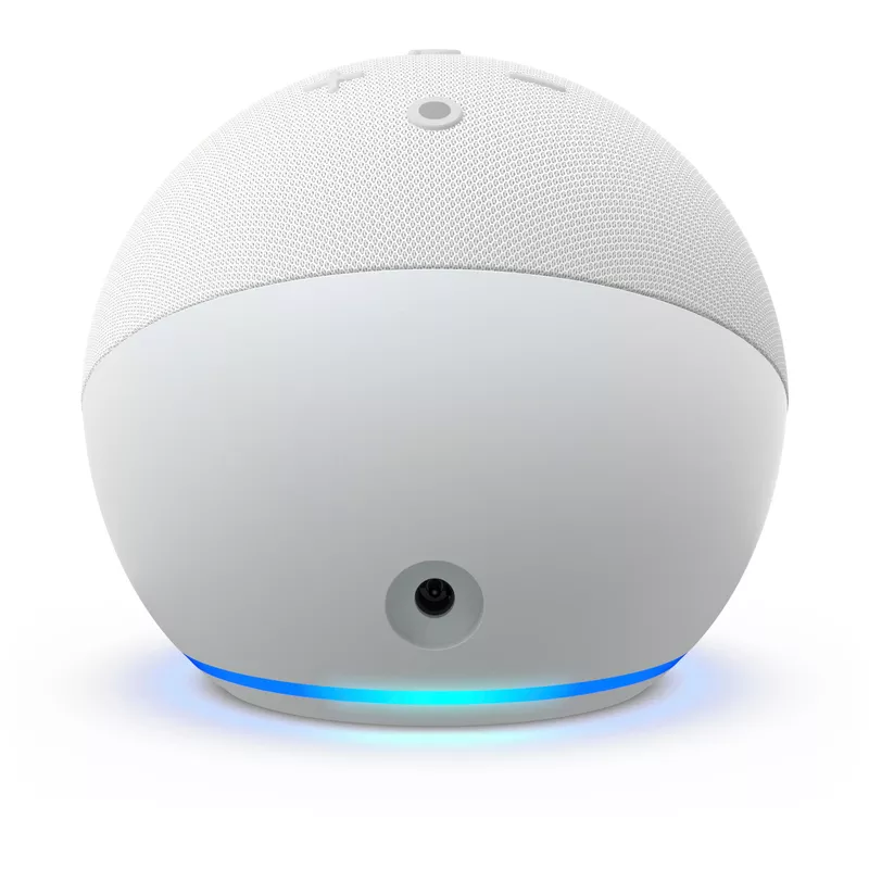 Amazon - Echo Dot with Clock (5th Gen, 2022 Release) Smart Speaker with Alexa - Glacier White