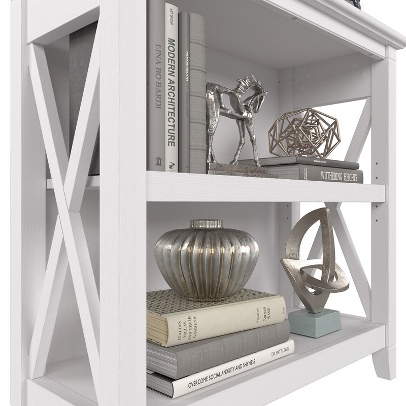 Key West Small 2 Shelf Bookcase by Bush Furniture - Cape Cod Gray