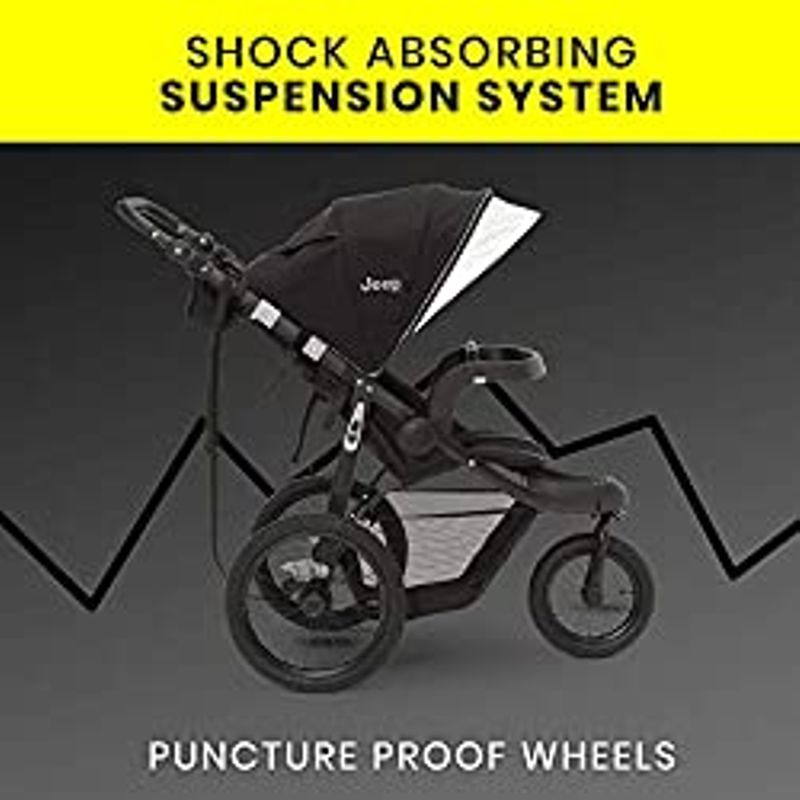 Jeep Hydro Sport Plus Jogger by Delta Children, Includes Car Seat Adapter, Black