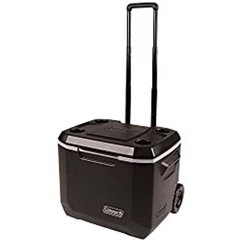Coleman Rolling Cooler | 50 Quart Xtreme 5 Day Cooler with Wheels | Wheeled Hard Cooler Keeps Ice Up to 5 Days, Black