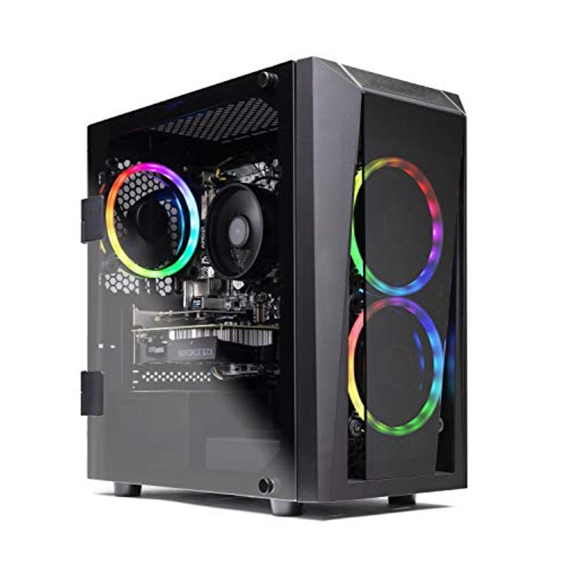 SkyTech Blaze II Gaming Computer PC Desktop - Ryzen 5 2600 6-Core 3.4 GHz, NVIDIA GeForce GTX 1660 6G, 500G SSD, 8GB DDR4, RGB, AC...