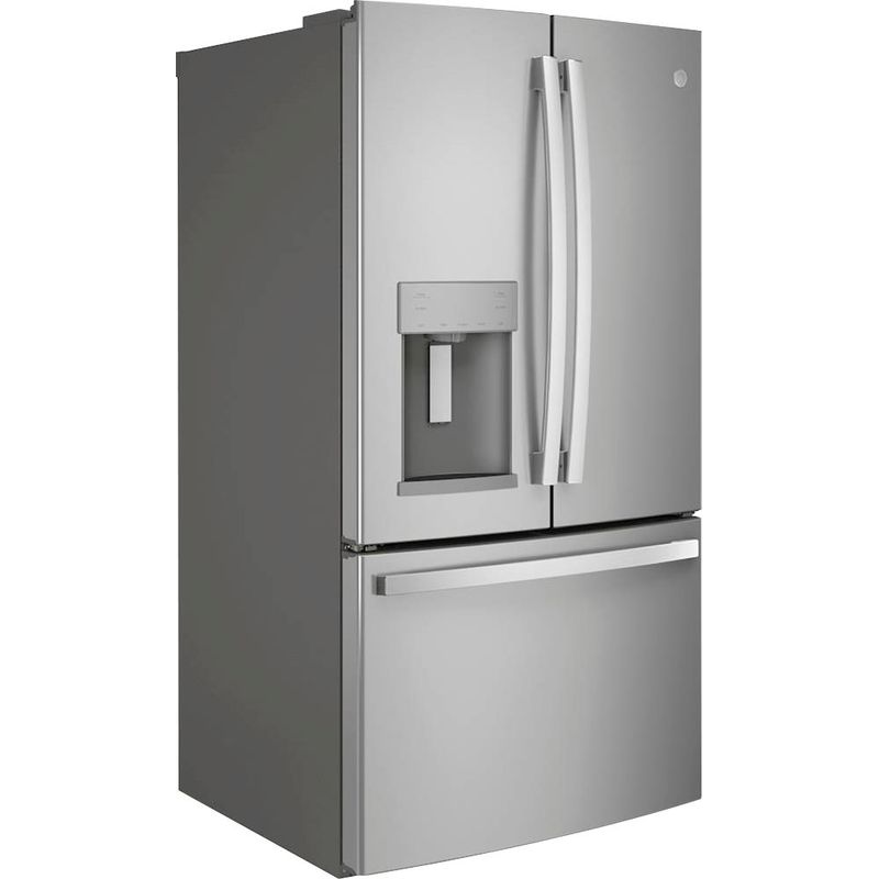 Angle Zoom. GE - 27.7 Cu. Ft. French Door Refrigerator - Stainless steel