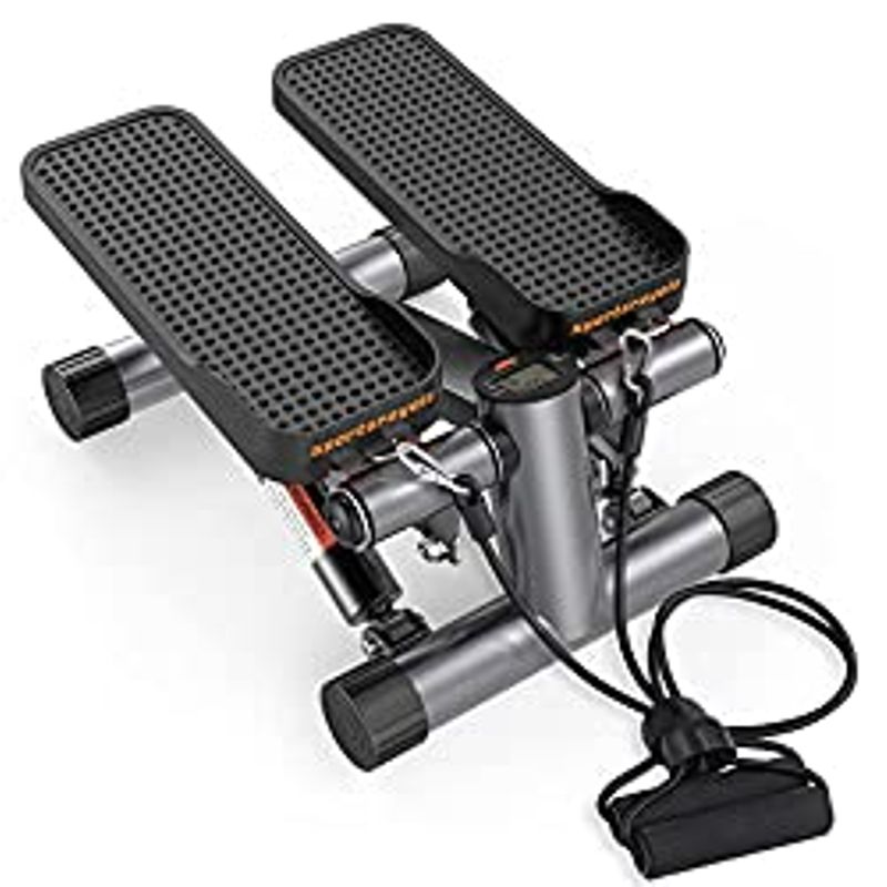 Sportsroyals Stair Stepper with Resistance Band, Mini Stepping Fitness Exercise Home Workout Equipment for Full Body Workout330lbs Weight...