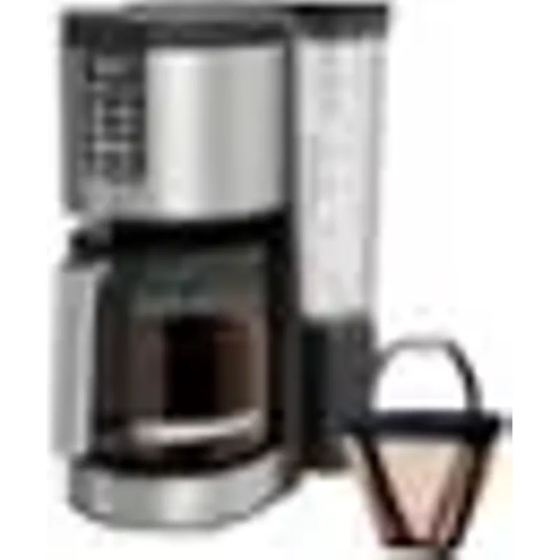 Ninja - Programmable XL 14-Cup Coffee Maker PRO, Glass Carafe, Freshness Timer, with Permanent Filter - Black/Stainless Steel