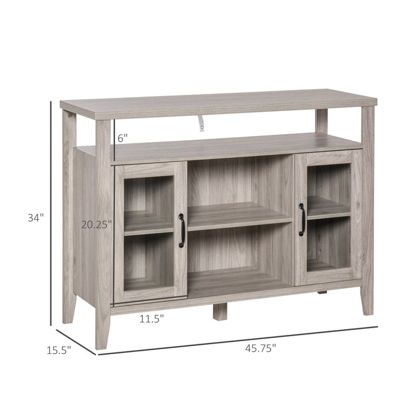 HOMCOM Rustic Sideboard Storage Cabinet - White