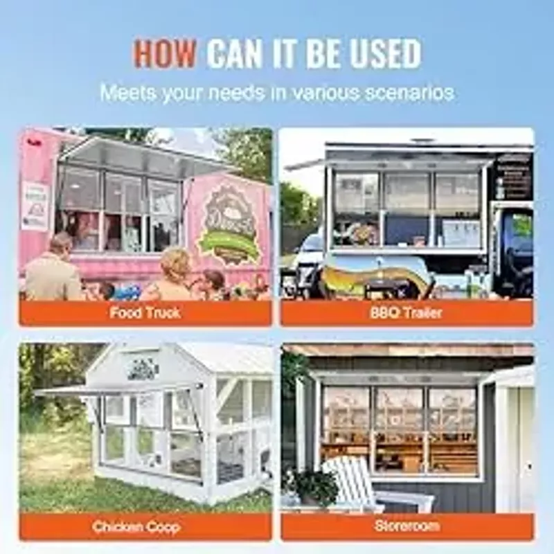 Rent to own VEVOR Shed Windows 60"x36", with Vertical Lifting Small