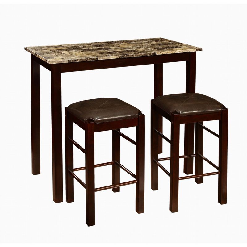 Copper Grove Luther 3-piece Counter Height Table and Chair Set - Espresso