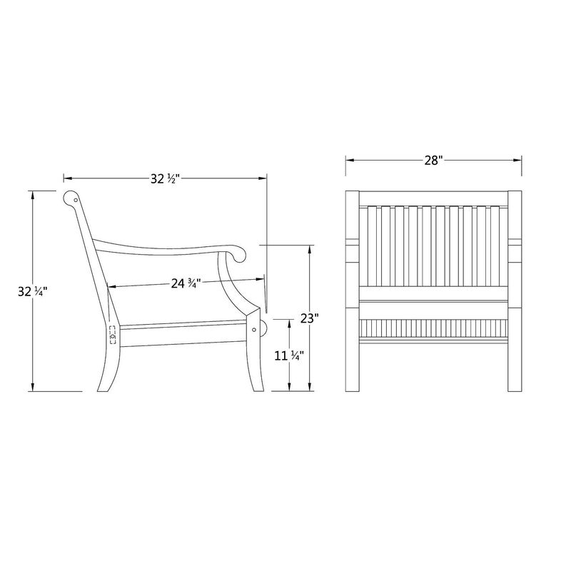 Chara Teak Patio Lounge Chair with Cushion by Havenside Home - Natural Teak/Beige Cushion