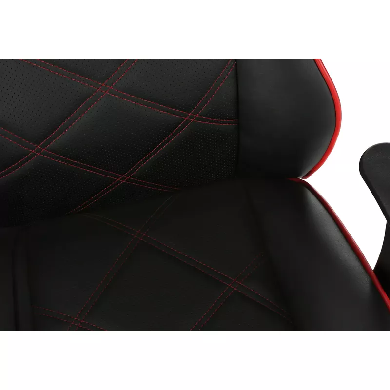 Office Chair/ Gaming/ Adjustable Height/ Swivel/ Ergonomic/ Armrests/ Computer Desk/ Work/ Pu Leather Look/ Metal/ Red/ Black/ Contemporary/ Modern