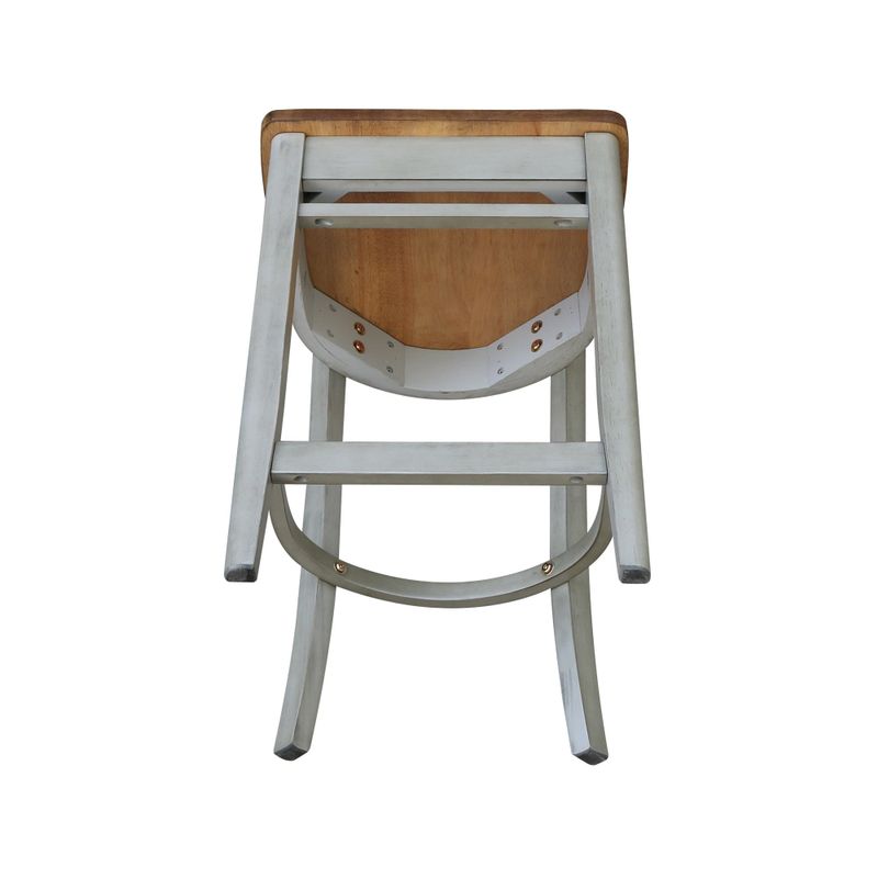 Emily Solid Wood Stool - Cinnamon/Espresso - Counter height