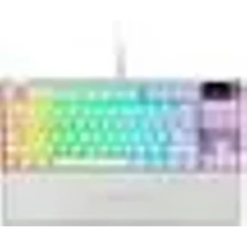 SteelSeries - Apex 7 Ghost TKL Wired Mechanical Red Linear Gaming Keyboard with RGB Backlighting - White