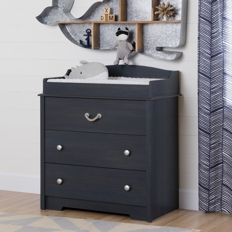South Shore Aviron Changing Table with Drawers - seaside pine