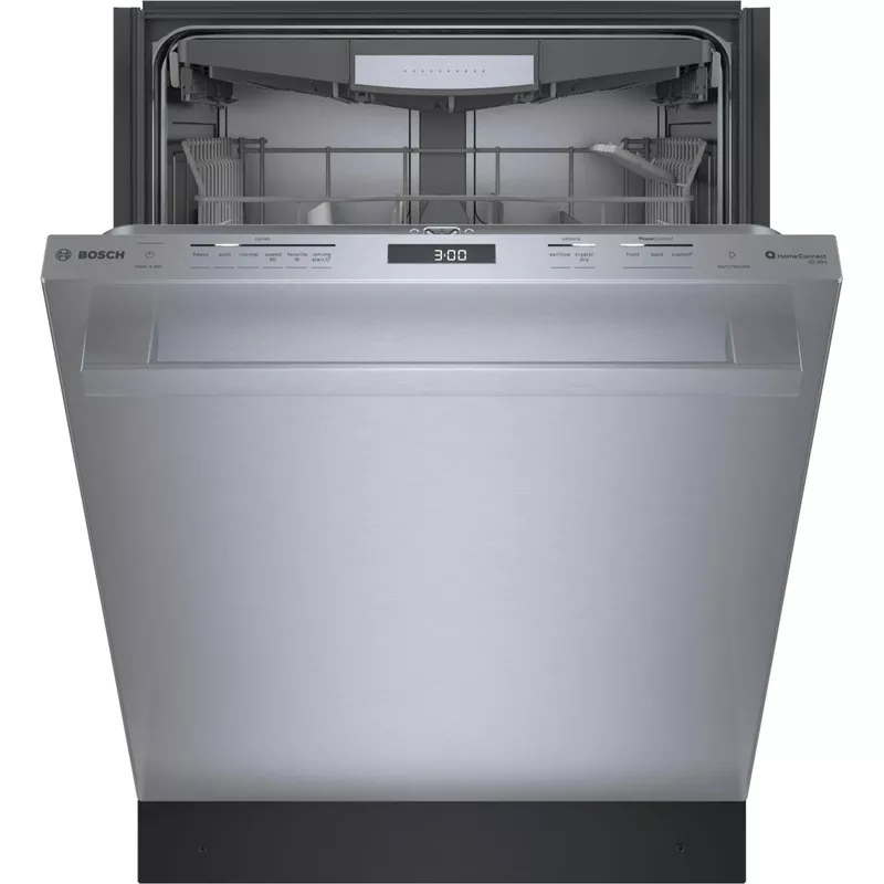 Bosch - 800 Series 24" Top Control Smart Built-In Stainless Steel Tub Dishwasher with Flexible 3rd Rack, 42dBA - Stainless Steel