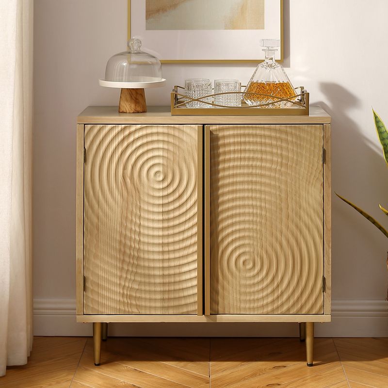 Art Leon Handcrafted Wood Sideboard with 2 Doors - Natural