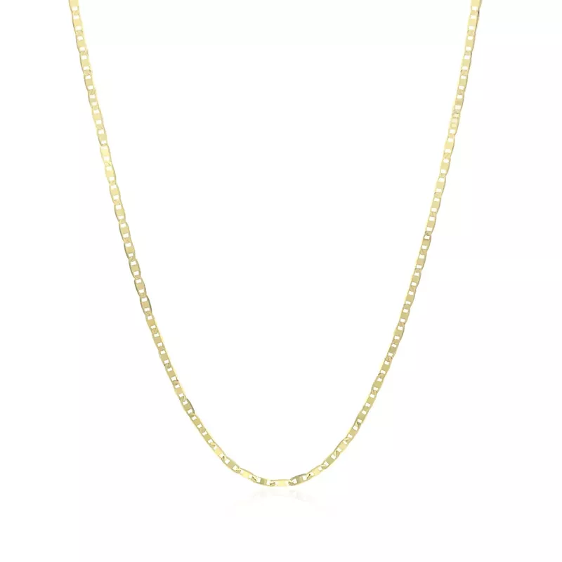 10k Yellow Gold Mariner Link Chain 1.2mm (16 Inch)