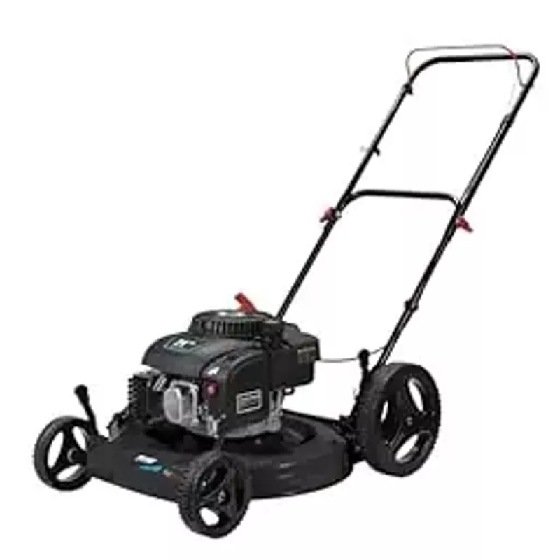 Pulsar 21-Inch 200cc Gas Powered 2-in-1 Push Lawn Mower with Large Wheels, Mulching, Side Discharge, and 5 Position Height Adjustment, PTG12212
