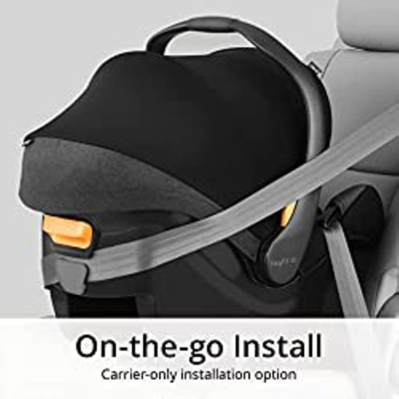 Chicco KeyFit 35 Infant Car Seat - Onyx | Black Durable Woven Seat Pad Onyx