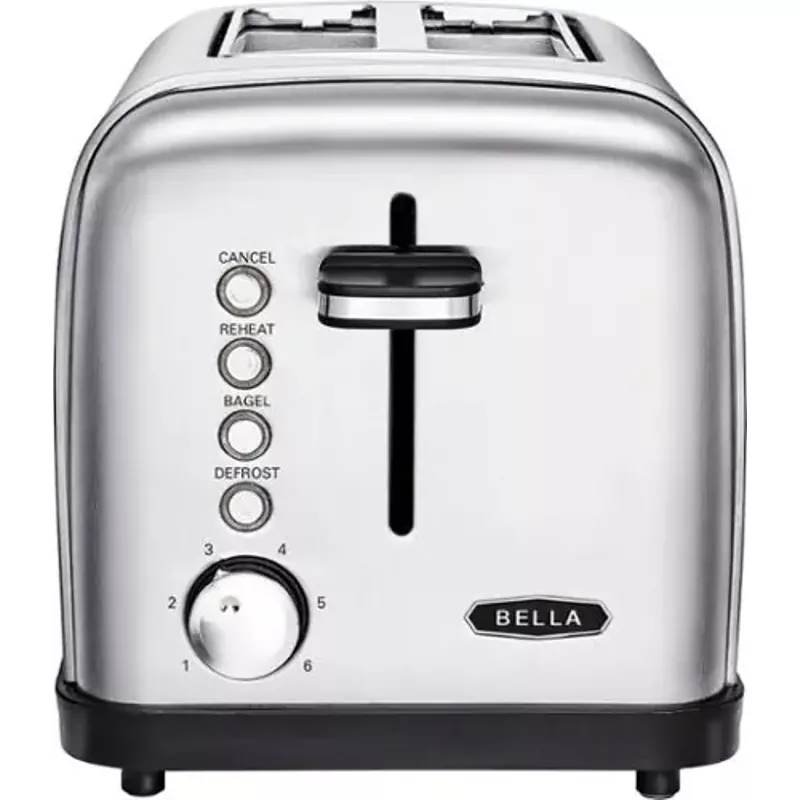 Bella - Classics 2-Slice Wide-Slot Toaster - Stainless Steel