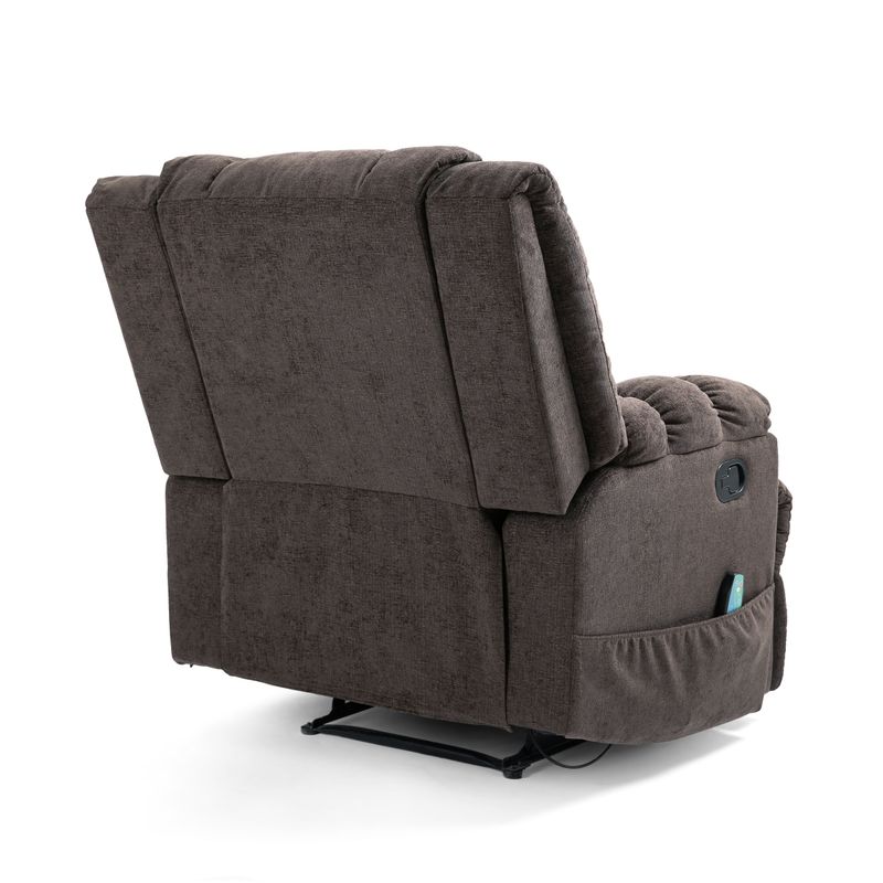 Coosa Indoor  Pillow Tufted Massage Recliner by Christopher Knight Home - Black + Charcoal
