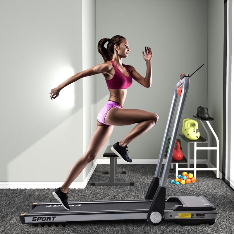 Nestfair Foldable Electric Treadmill Motorized Running Machine With Bluetooth APP - Black