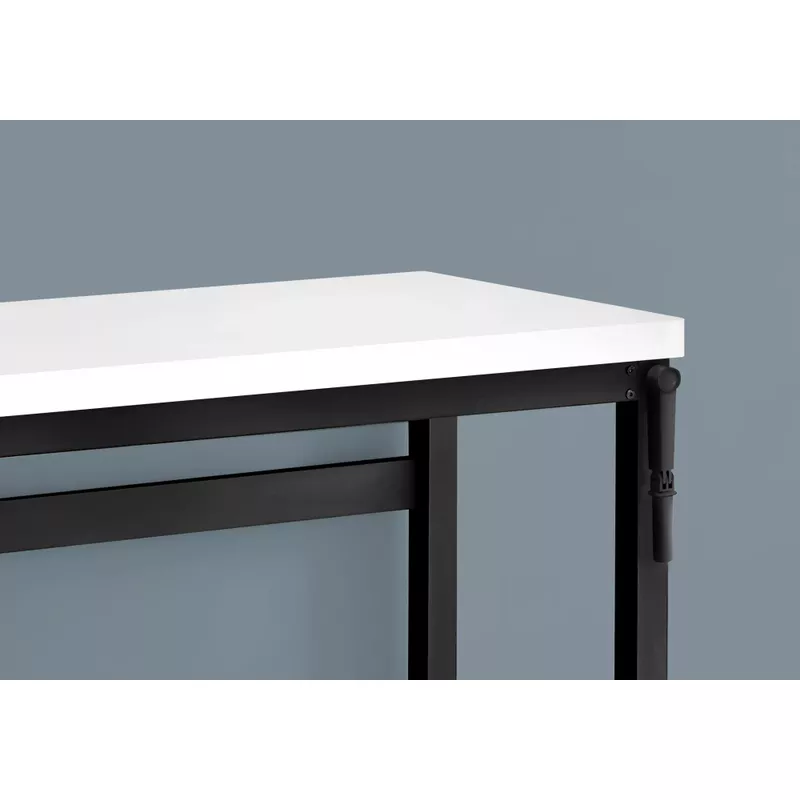 Computer Desk/ Home Office/ Standing/ Adjustable/ 48"L/ Work/ Laptop/ Metal/ Laminate/ White/ Black/ Contemporary/ Modern