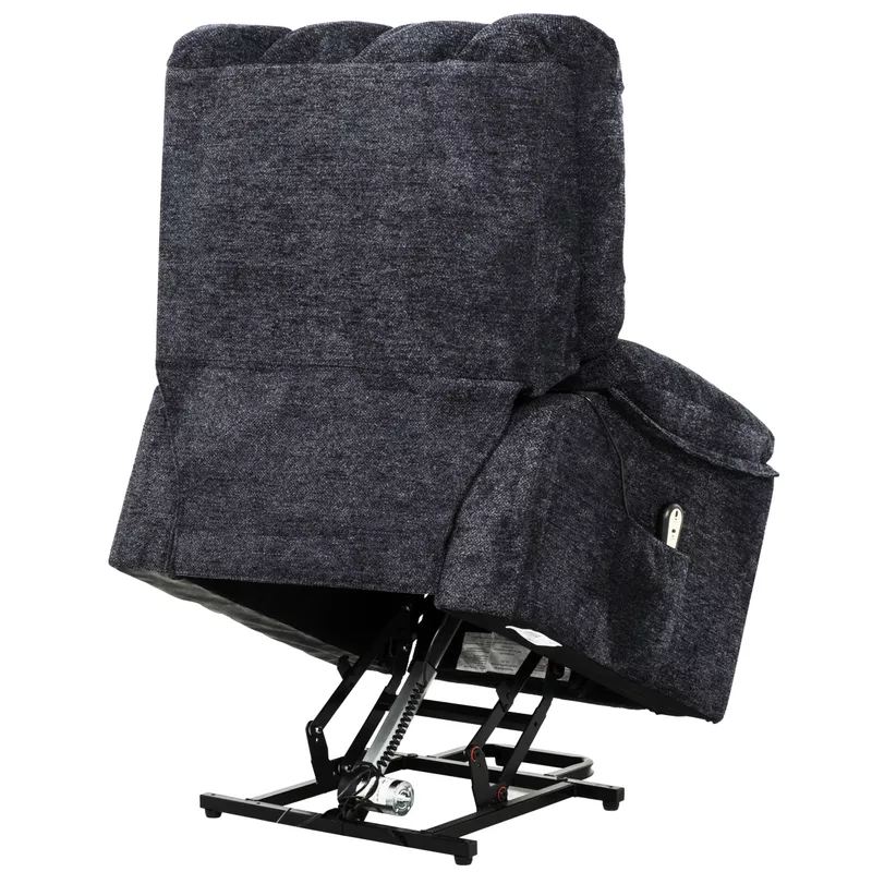 Arnold 36 in. Black Microfiber Power Lift Recliner with Wired Remote