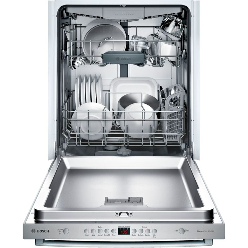 Alt View Zoom 2. Bosch - 100 Series 24" Top Control Built-In Dishwasher with Hybrid Stainless Steel Tub - Stainless steel