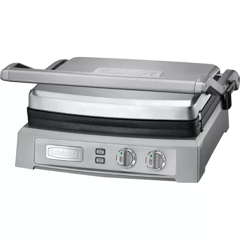 Cuisinart - Griddler Deluxe Electric Griddle - Stainless Steel