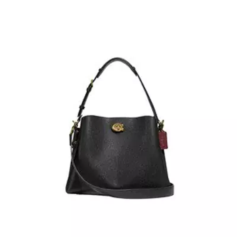 Coach Leather Willow Shoulder Bag (Black)