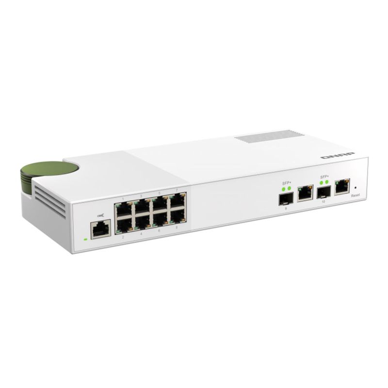 Qnap QSW-M2108-2C 10-Port Management Switch with 8x 10GbE SFP+/RJ45 Combo, 2x 10GbE SFP+ Ports and NBASE-T