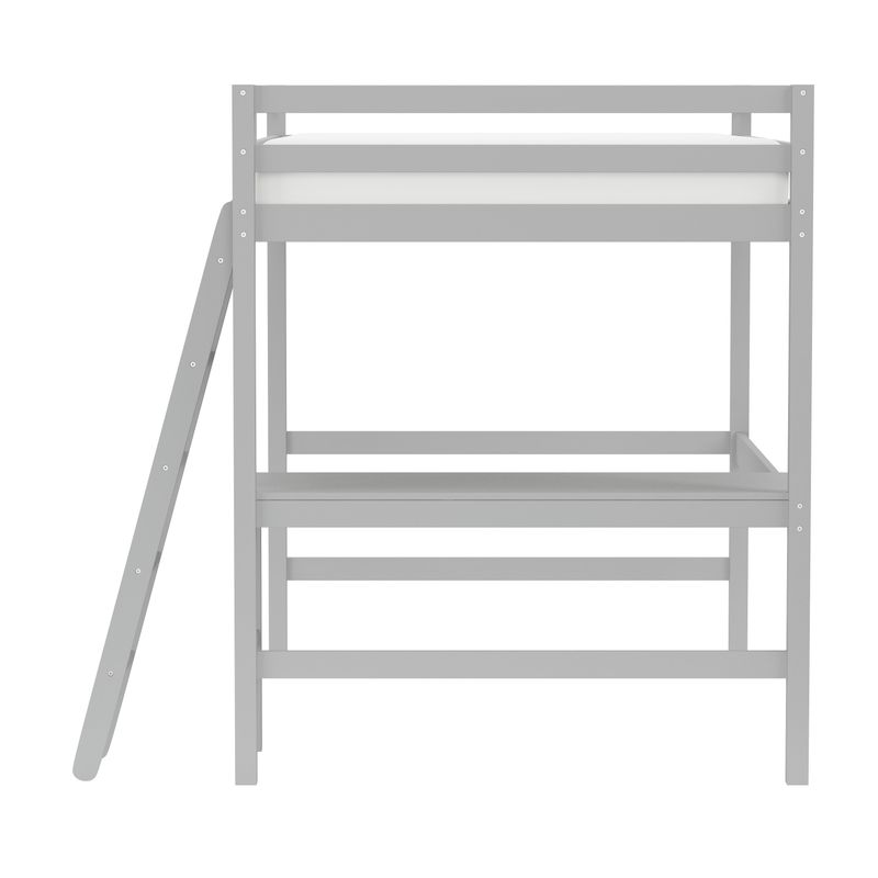 Caspian Full Loft Bed and Desk - White - Full