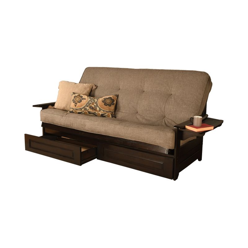 Rent To Own Somette Phoenix Queen-size Storage Futon Set In Espresso ...