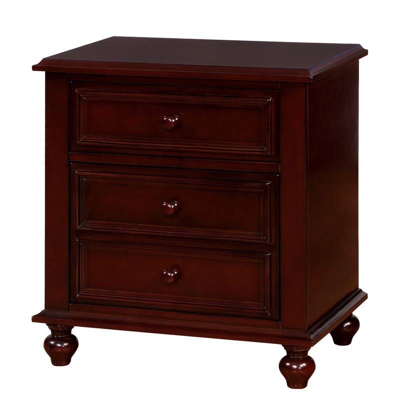 Furniture of America Ceralin Traditional Moulded 2-drawer Youth Nightstand - Dark Walnut