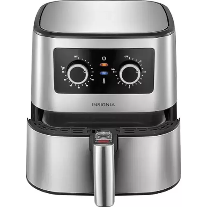Insignia™ - 5 Qt. Analog Air Fryer - Stainless Steel
