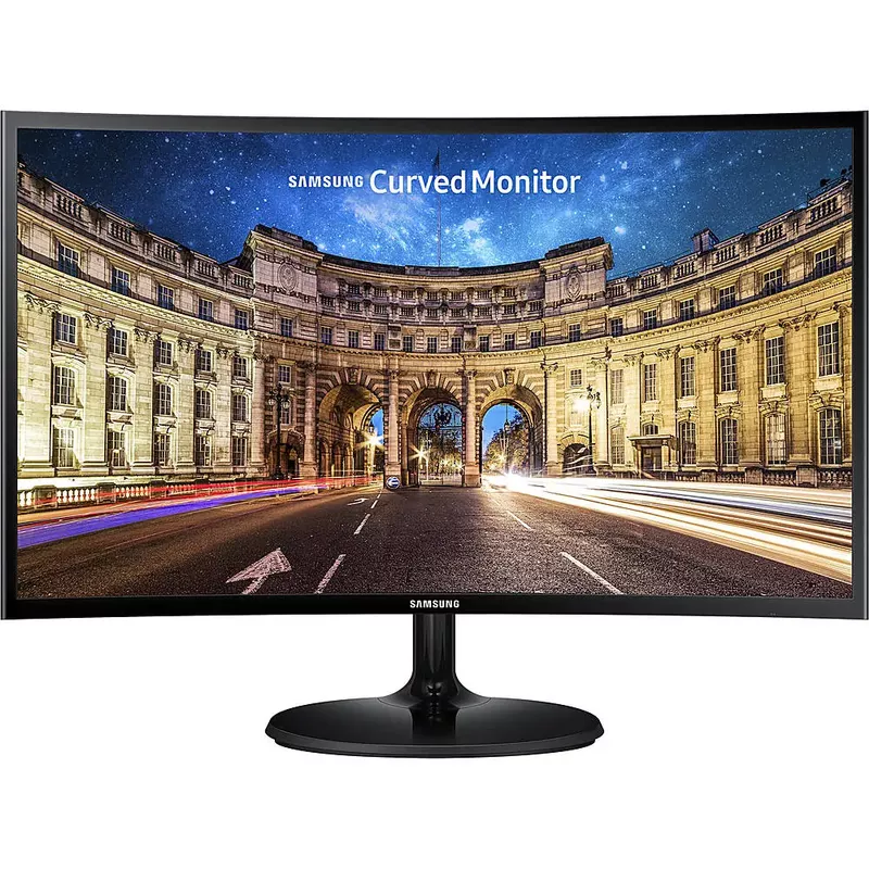 Samsung - 27" Curved 390 Series Business Monitor - Black