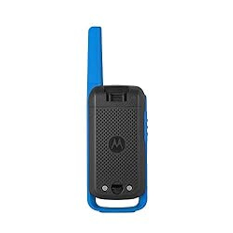 Motorola Solutions, Portable FRS, T270TP, Talkabout, Two-Way Radios, Rechargeable, 22 Channel, 25 Mile, Black W/ Blue, 3 Pack