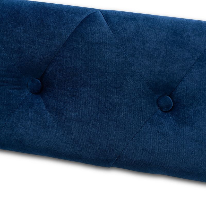 Copper Grove Saky Velvet Daybed with Trundle - Blue - Queen